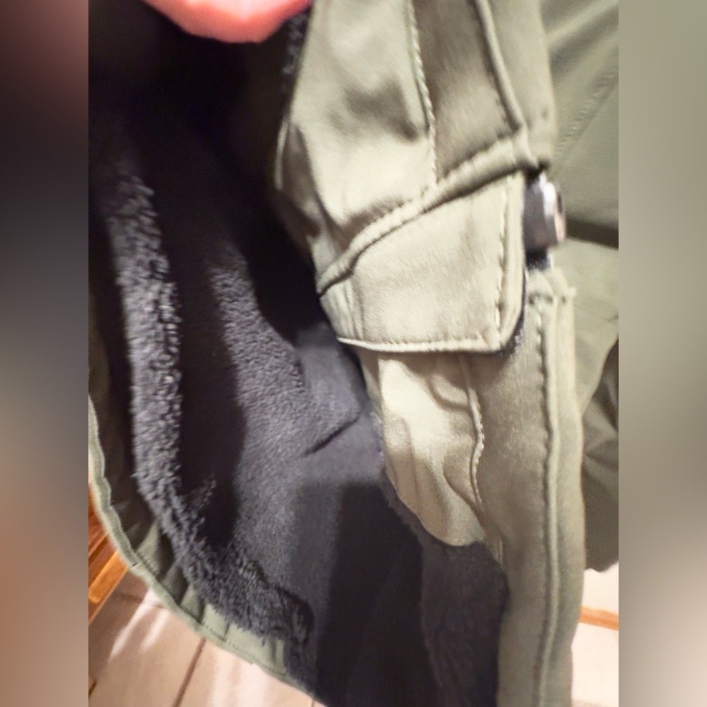 Calvin Klein ~Women's Hooded Faux-Fur-Lined Anorak Raincoat~ XXSP~ Olive ~NWT - Picture 8 of 14